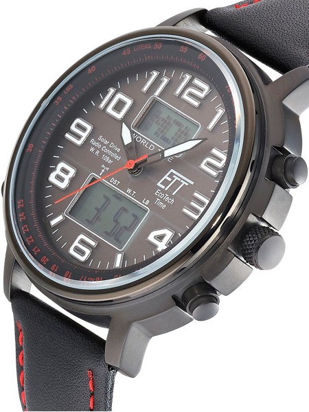 ETT Eco Tech Time Hunter II EGS-11452-22L men's watch, cuir de veau strap