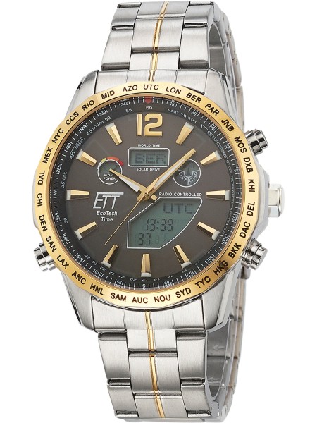 ETT Eco Tech Time Discovery EGS-11479-21M Reloj para hombre, correa de acero inoxidable