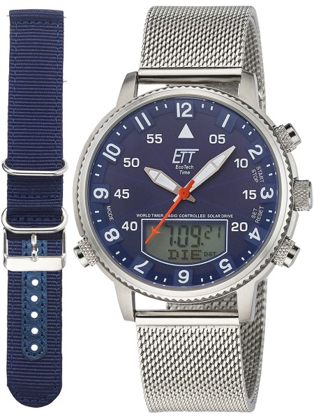 ETT Eco Tech Time EGS-11476-32MN montre pour homme, acier inoxydable sangle