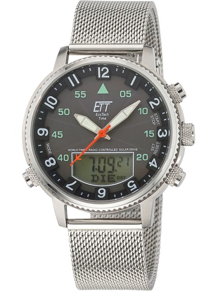 ETT Eco Tech Time Adventure EGS-11475-22MN Reloj para hombre, correa de acero inoxidable