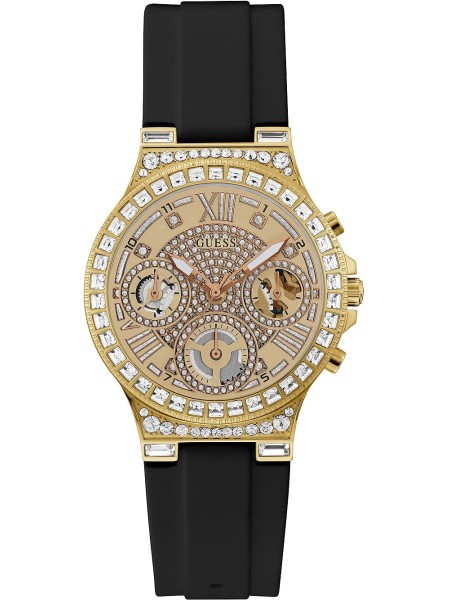Guess Moonlight GW0257L1 γυναικείο ρολόι, με λουράκι silicone