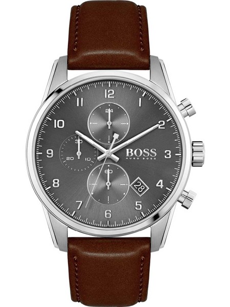 Hugo Boss Skymaster 1513787 montre pour homme, cuir de veau sangle