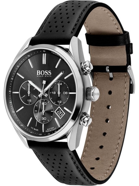 Montre pour hommes Hugo Boss Champion Chronograph 1513816, bracelet cuir de veau