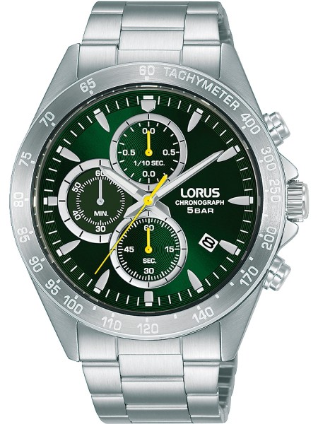 Lorus Chrono RM367GX9 men's watch, stainless steel strap