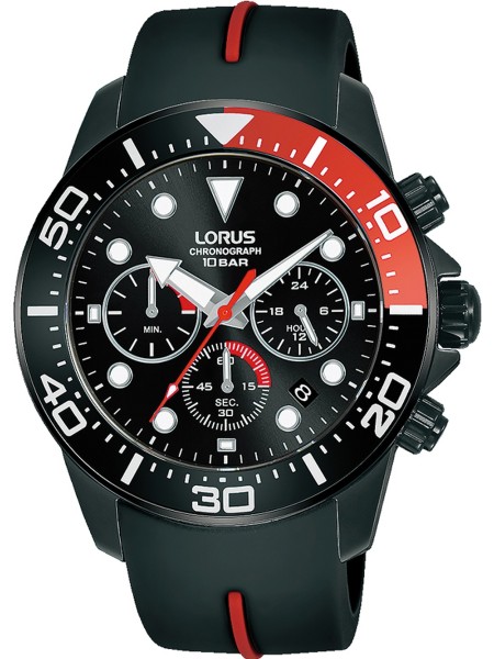 Lorus Chrono RT347JX9 men's watch, silicone strap