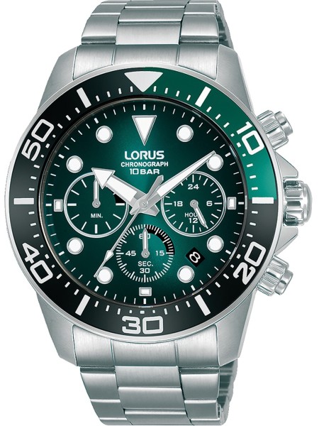 Lorus Chrono RT341JX9 men's watch, stainless steel strap