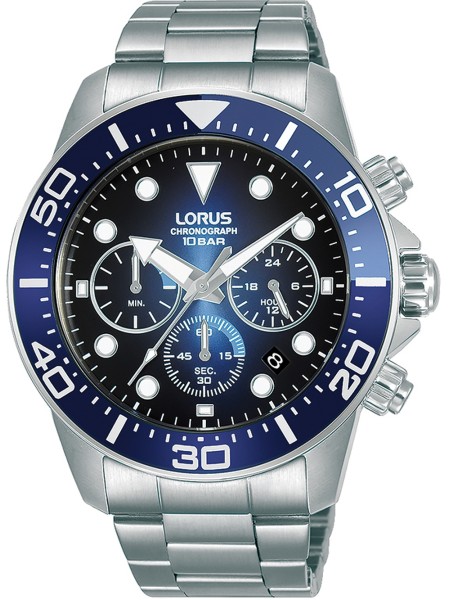 Lorus Chrono RT343JX9 men's watch, stainless steel strap