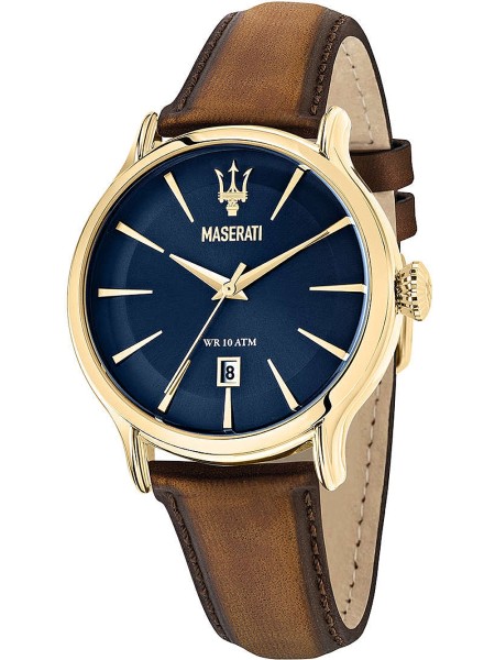 Maserati R8851118012 Reloj para hombre, correa de piel de becerro
