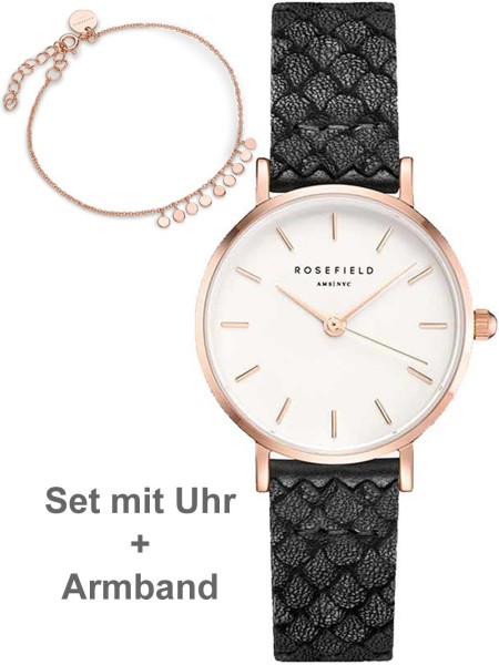 Rosefield The Small Edit Weiß DSMBR-D15 ladies' watch, calf leather strap