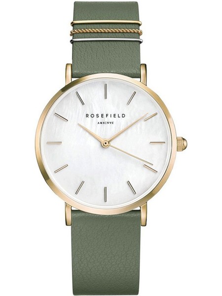Rosefield The West Village WFGG-W85 ladies' watch, calf leather strap