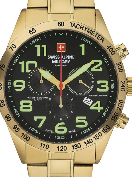 Swiss Alpine Military Chrono SAM7047.9114 Reloj para hombre, correa de acero inoxidable