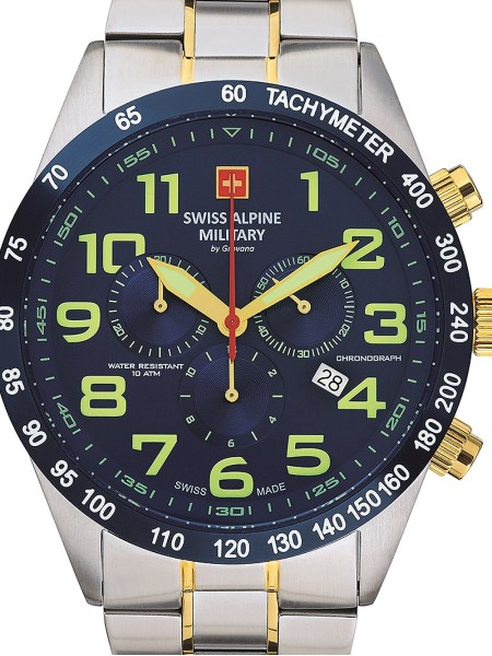 Swiss Alpine Military SAM7047.9145 Reloj para hombre, correa de acero inoxidable