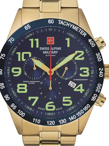 Swiss Alpine Military Chrono SAM7047.9115 Reloj para hombre, correa de acero inoxidable