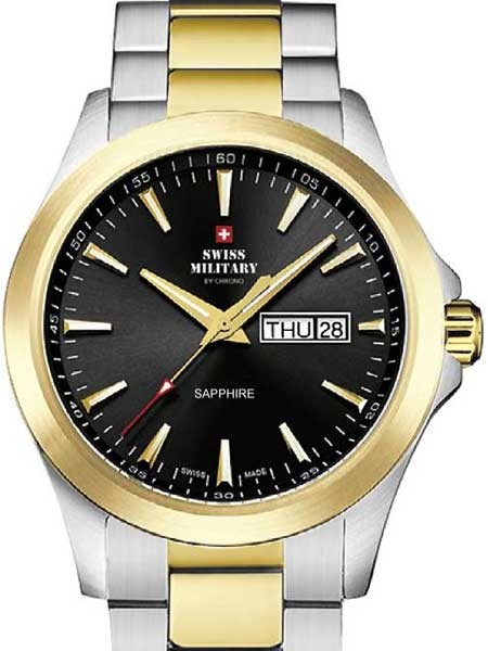 Swiss Military by Chrono Sapphire SMP36040.27 herreur, rustfrit stål rem