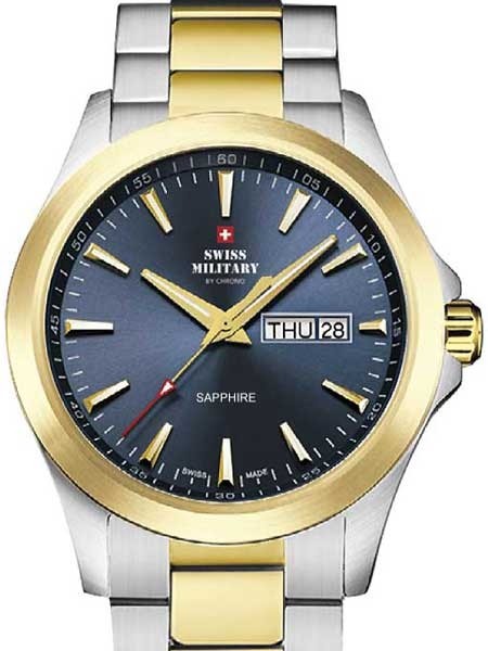 Swiss Military by Chrono Sapphire SMP36040.28 herreur, rustfrit stål rem