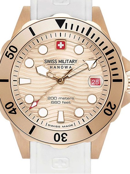 Swiss Military Hanowa 06-6338.09.010 sieviešu pulkstenis, silicone siksna
