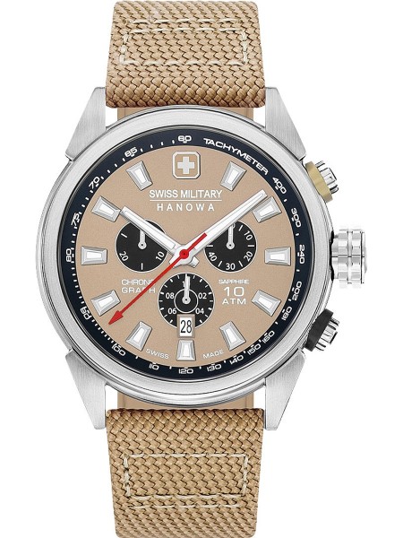 Swiss Military Hanowa 06-4322.04.014 men's watch, calf leather / textile strap