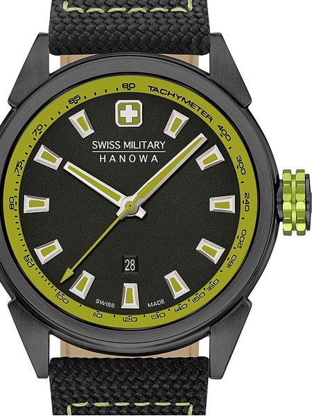 Swiss Military Hanowa 06-4321.13.007.06 montre pour homme, cuir de veau / textile sangle