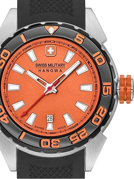 Swiss Military Hanowa Scuba Diver Lady 06-6323.04.079 Relógio para mulher, pulseira de silicona