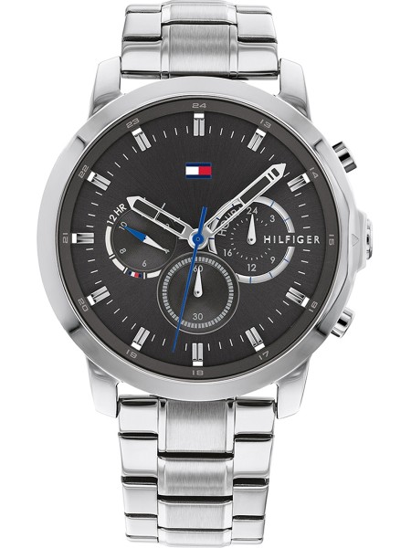 Tommy Hilfiger Jameson Dual Time 1791794 Herrenuhr, stainless steel Armband