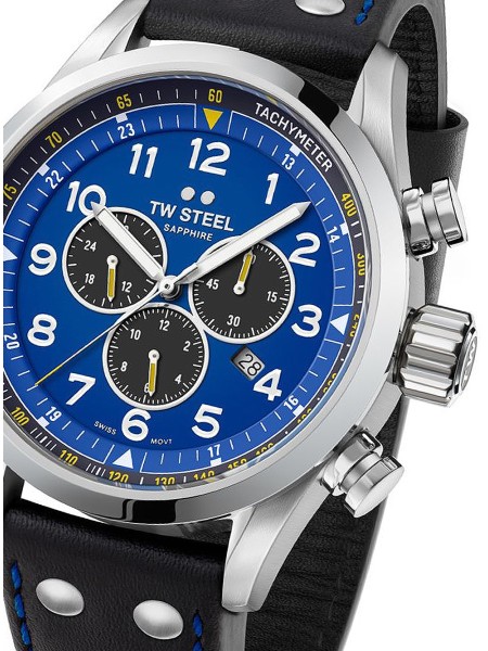 TW-Steel Volante Chronograph SVS305 men's watch, calf leather strap