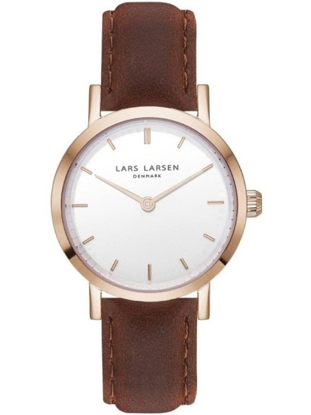 Lars Larsen WH127RB/BR18 damklocka, äkta läder armband
