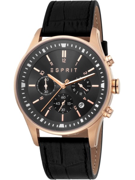 Esprit ES1G209L0045 herrklocka, äkta läder armband