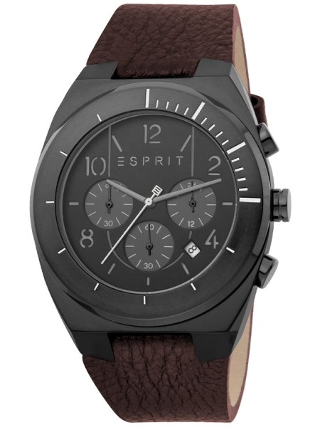 Esprit ES1G157L0035 herrklocka, äkta läder armband