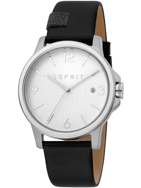 Esprit ES1G156L0015 herenhorloge, echt leer bandje
