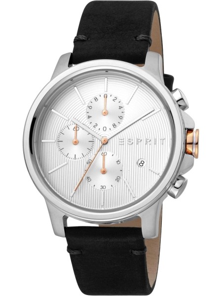 Esprit ES1G155L0015 men's watch, real leather strap