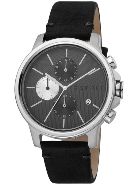 Esprit ES1G155L0025 men's watch, real leather strap