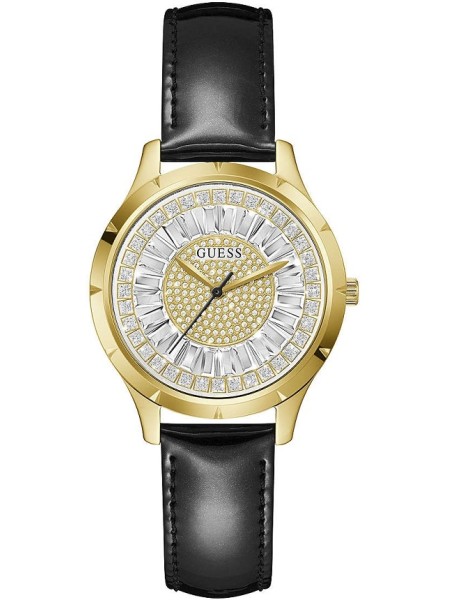 Guess GW0299L2 Relógio para mulher, pulseira de cuero real