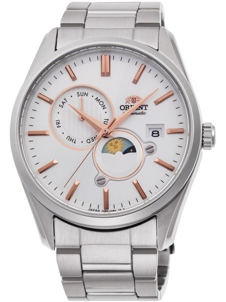 Orient Moonphase Automatic RA-AK0306S10B men's watch, stainless steel strap