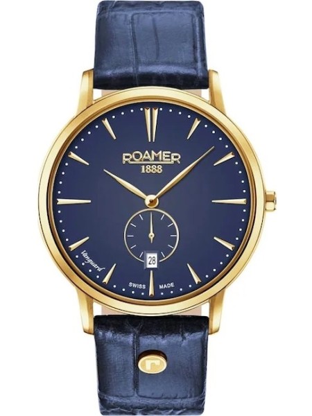 Roamer 980812484509 men's watch, real leather strap