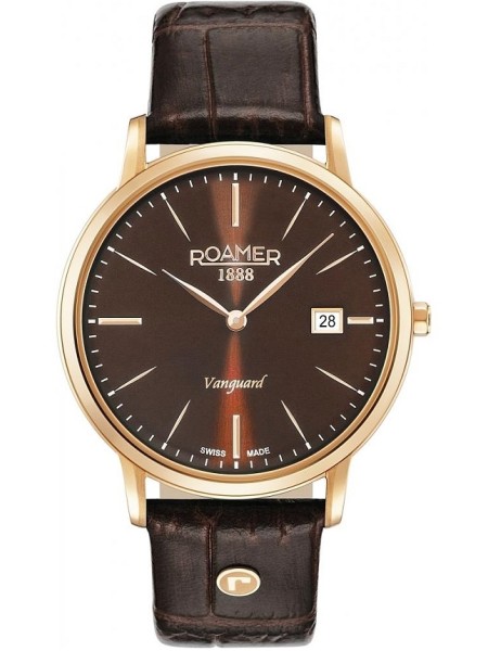 Roamer 979809496509 men's watch, real leather strap