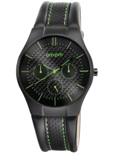Am-pm PD145-U289 men's watch, cuir véritable strap