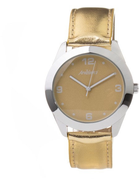 Arabians HBA2212G γυναικείο ρολόι, με λουράκι real leather