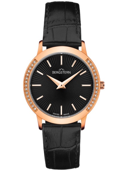 Bergstern B033L166 ladies' watch, real leather strap