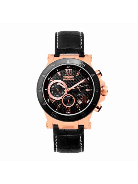 Bobroff BF1001M15 men's watch, cuir véritable strap