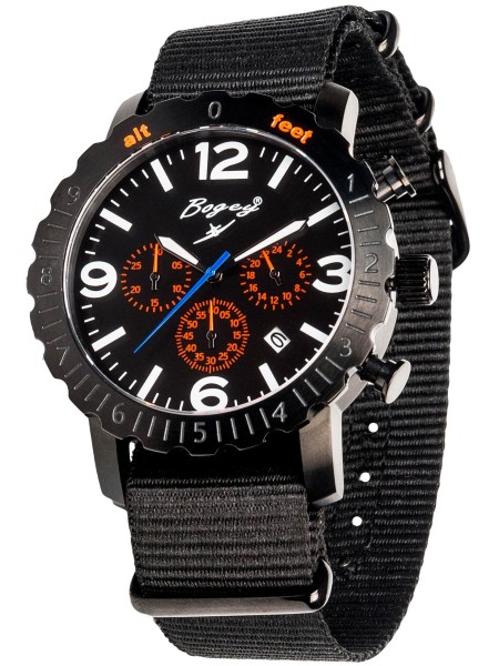 Bogey BSFS001ORBK men's watch, caoutchouc strap