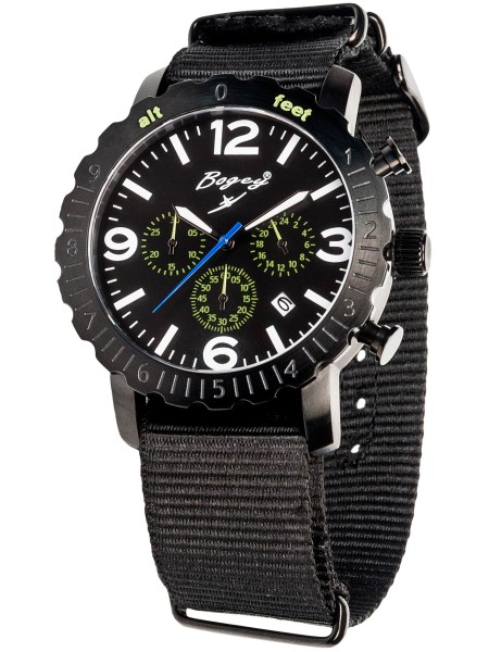 Bogey BSFS002GRBK men's watch, rubber strap
