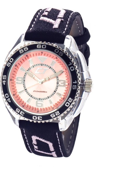 Chronotech CC6280L-07 Relógio para mulher, pulseira de cuero real