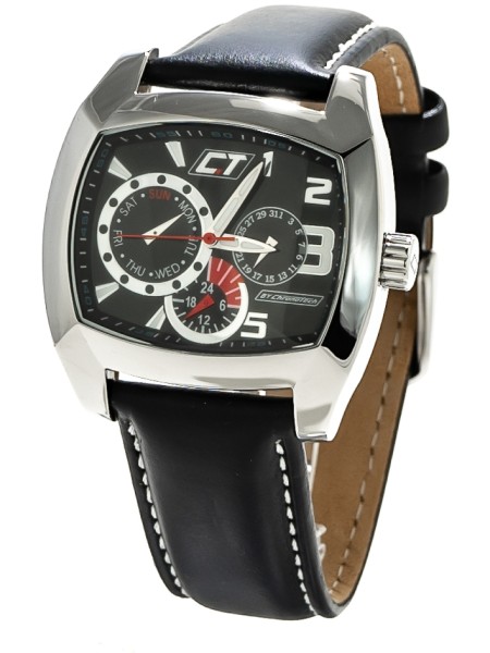 Chronotech CC7049M-02 men's watch, real leather strap