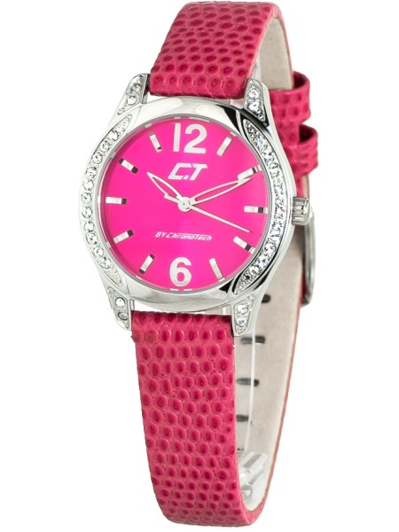 Chronotech CC7101LS-15 ladies' watch, real leather strap