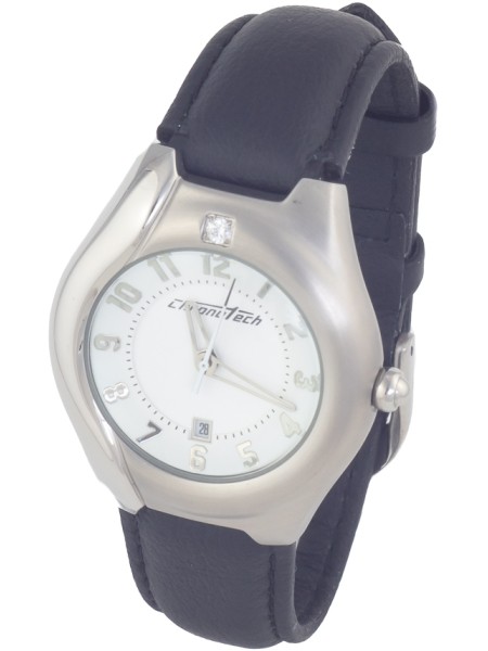 Chronotech CT2206L-04 ladies' watch, real leather strap