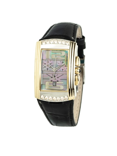 Chronotech CT7018B-01S γυναικείο ρολόι, με λουράκι real leather