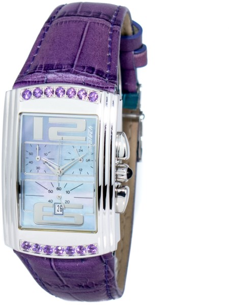 Chronotech CT7018B-08S-1 Relógio para mulher, pulseira de cuero real