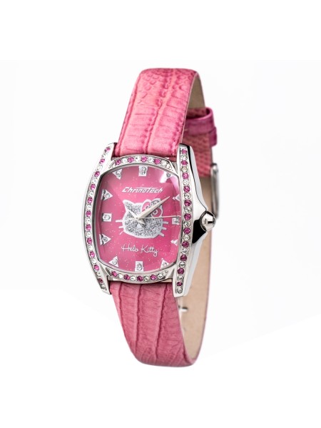 Chronotech CT7094SS-50 ladies' watch, real leather strap
