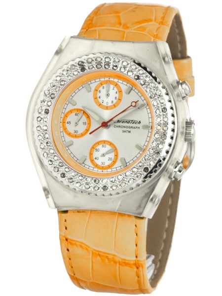 Chronotech CT7284S-05 ladies' watch, real leather strap