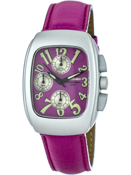 Chronotech CT7359-08 ladies' watch, real leather strap